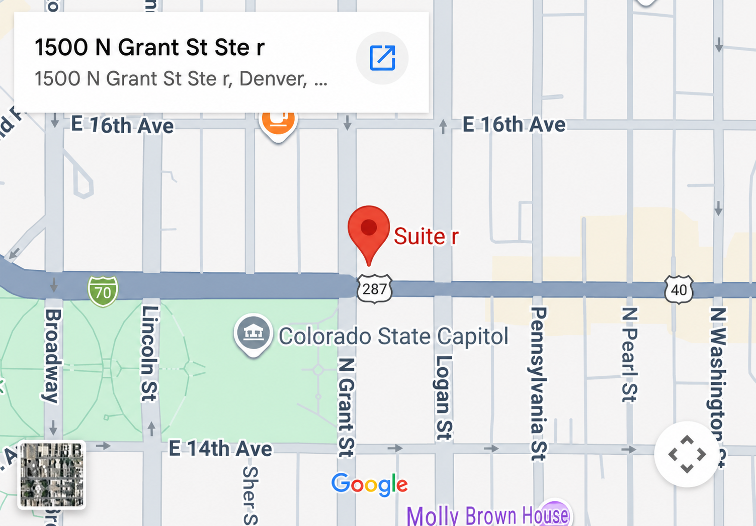 Loaded map preview for the U.S. Headquarters